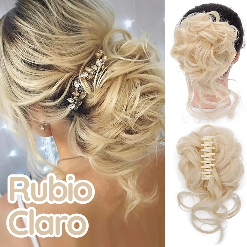 1 Pieza - Extensiones Moño Pinza Cabello Postizo Chongo Clip
