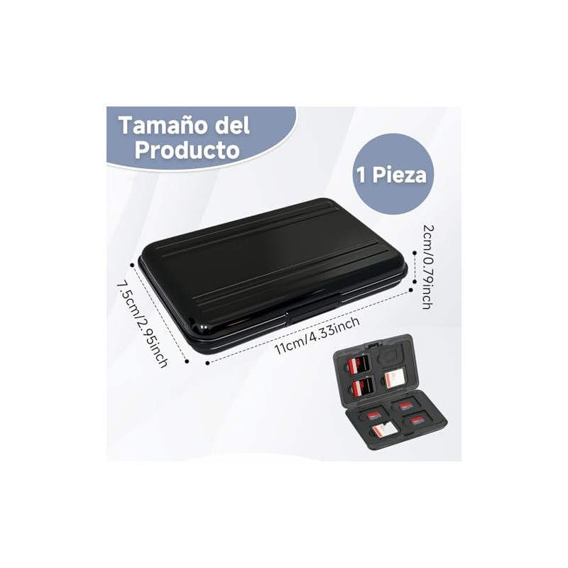 Estuche De 16 Ranuras para Tarjetas SD, para Tarjetas SD