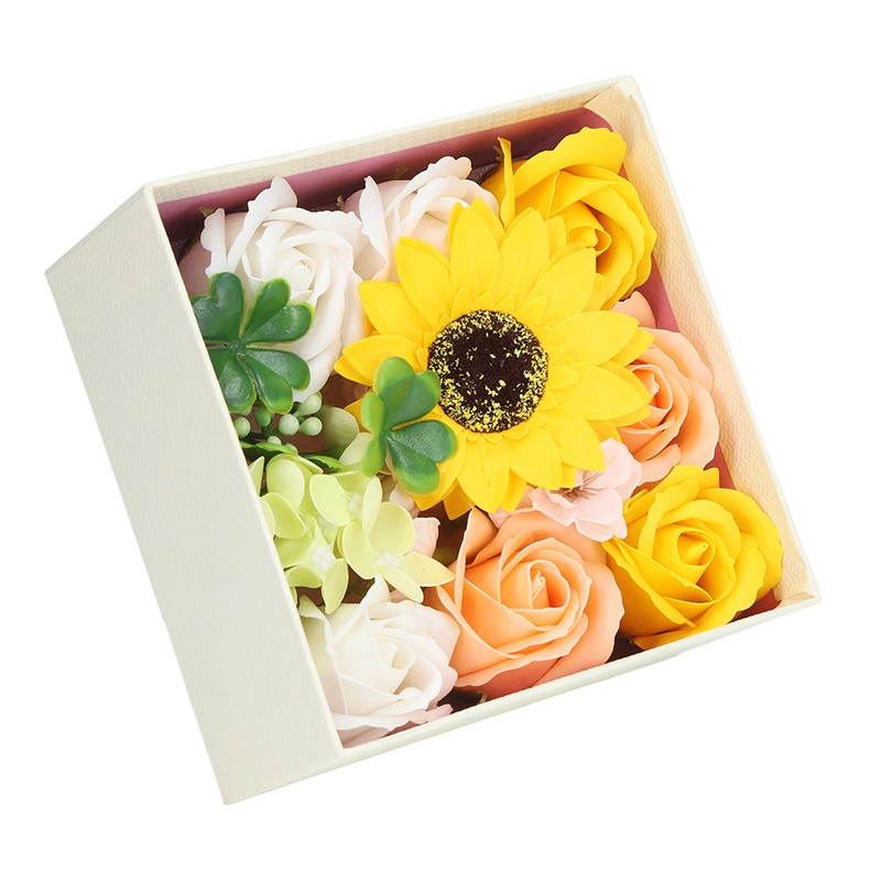 Simulation Flower Bath Soap Women Exquisite Flower Soap Gift Box