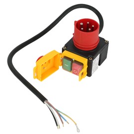 Machine Switch, Device Switch, 250 V, 10 A, 3 Phase, Switch with Phase Inverter Cable, Identical to KOA7 (60 cm Cable)