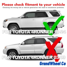 Window Deflectors Smoke Tinted Tape-On Side Window Vent Visor Deflectors Rain Guards Compatible with Toyota 4Runner 2010-2024- 4pcs. GW0886