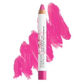 Physicians Formula Rosé Kiss All Day - Lápiz labial brillante para todo el día, color rojo, She's a Wild Rose, aprobado por dermatólogos, agua de rosas, rico en antioxidantes, vitamina C, no se seca