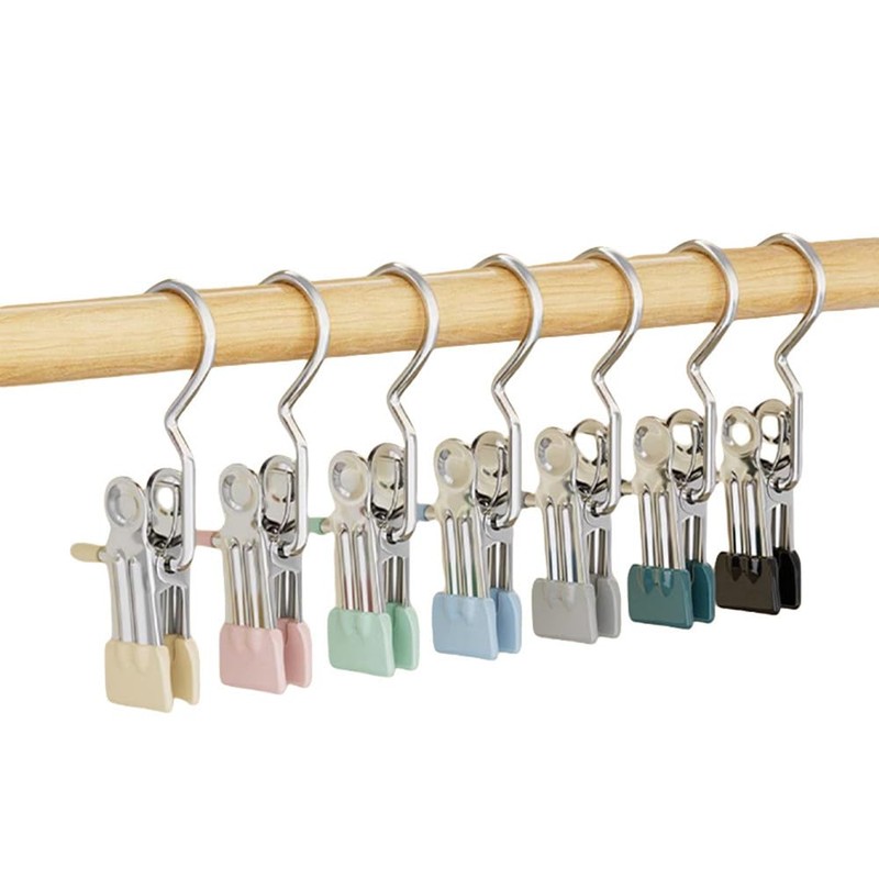 Walquicks 24 Pcs Stainless Steel Boot Hanger Clips, Heavy Duty