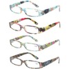 Kerecsen Women's Reading Glasses 4 Pairs Ladies Fashion Spring Hinge