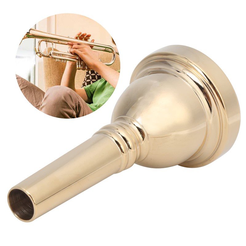 Nunafey Tenor Horn Mouthpiece 1/2" Horn Mouthpiece for Trombone Golden