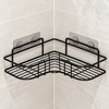 1PC Wall Mounted Non-Perforated Metal Triangle Storage Rack for Bathroom