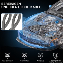 Agptek 3 m Cable Conduit, 12–20 mm Self-Closing Cable Duct, Flexible Woven Cable Sheath, Cable Management for Car Engine, PC, Audio Enthusiast, Cable Protection for Dog, Cat, Grey