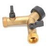G3/4 Female Thread Connector Brass Ball Valve Hose 3‑Way Connector
