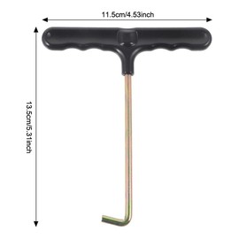 SquEqu 4 Pack Trampoline Spring Pulling Tool T-Hook Extension Puller with Ergonomic Handle Grip Outdoor Trampoline Spring Pull Tool Kit for Mini Trampoline Kids Fitness Rebounder Exercise Trampolines