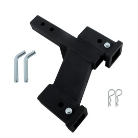 labwork 2-1/4 inch Riser and 8-1/4 inch Drop Adjustable Trailer Dual Hitch Extension 2 inch Receiver 2 inch Shank 7500 Pounds Replacement for RVs Ships Campers Bike Racks and Loading Racks