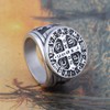 St Benedict Exorcism Stainless Steel Ring Demon Protection Ghost Hunter,10