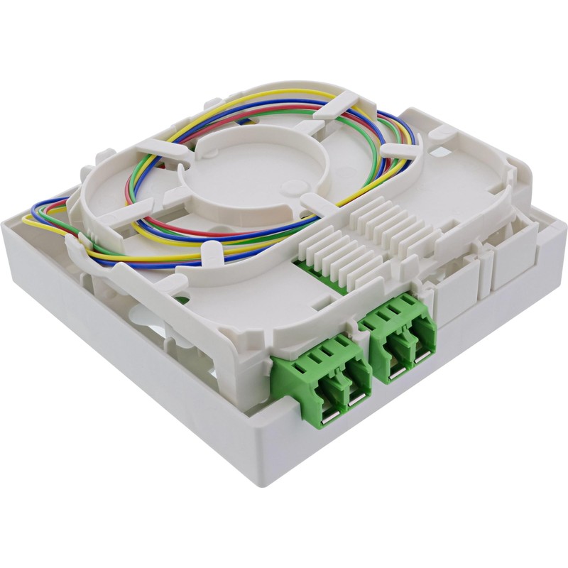 InLine FTTH 88115 Extension Box, 4x LC/APC, 9/125µm OS2, Pre-Assembled,