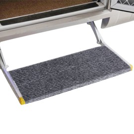 QUACOWW motor home footsteps doormat, caravan doormat for footstep, non-slip, premium carpet, motor home accessories, individual fit camping mat (grey)