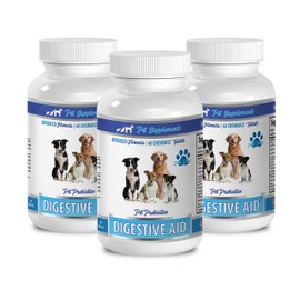 probiotics for Dogs - Advanced Formula - Digestive AID - PET PROBIOTICS - for Dogs - Digestive aid for Pets - 3 Bottle (180 Chewable Tablets)