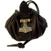 Leather Bag Ducat Bag Money Cat Leather Colour Black Thor