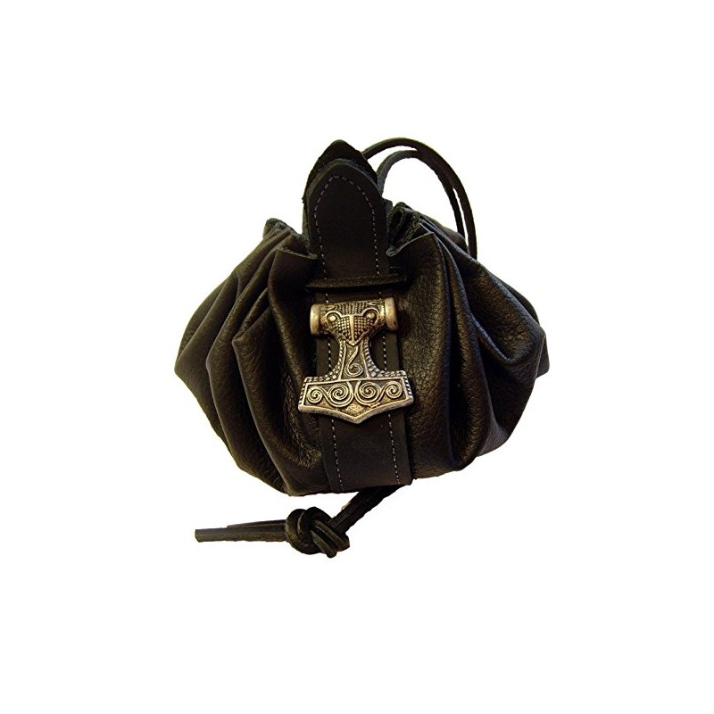 Leather Bag Ducat Bag Money Cat Leather Colour Black Thor