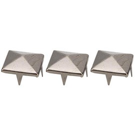 HEEPDD Remaches Cuadrados de Metal 100 Piezas 15mm Gris Piramide 4 Patas para Ropa Punk Bolsos Cinturones Chaquetas Cuero Proyectos DIY