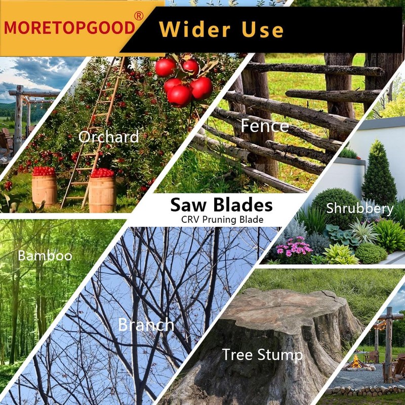 MORETOPGOOD Double-Sided Teeth Reciprocating Saw Blades,12 Inch Wood Pruning Japanese