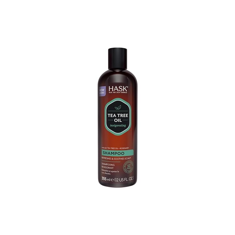Hask Tea Tree Oil & Rosemary Invigorating Shampoo, 355 ml
