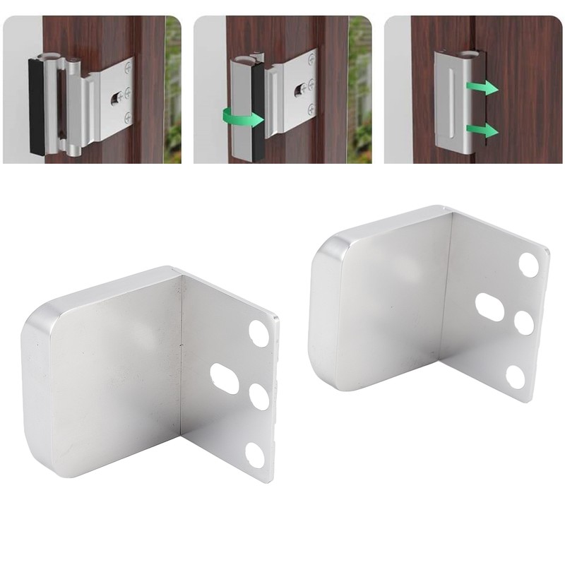 2pcs Home Security Door Reinforcement Lock Anti Theft Aluminum Alloy
