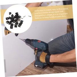 SHINEOFI 106pcs Bottom Corner Brace Support Kit Durable Mending Wedges with Screws for Furniture Reinforcement and Stability for Cabinets and Wardrobes