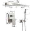 Ackwave Shower Faucet Set Brushed Nickel Shower System with 12