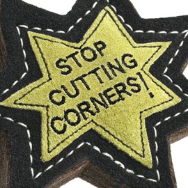 Green & Wilds Eco-Friendly Natural Dog Toy - Stop Cutting Corners Chew Toy For Dogs - Funny Puns Pet Toys