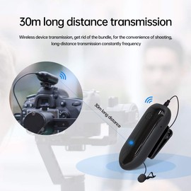 Mini Wireless Lavalier Mikrofon System,LENSGO LWM-318C 20-Kanal UHF Professional Omnidirektionales Kabelloses Ansteckmikrophone Set mit 1 Sender und 1 Empfänger für Canon Nikon DSLR Kamera Smartphone