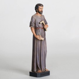 BC Catholic Saint Joseph Statue The Worker, decoración católica para interiores, regalos religiosos para días laborales 11 pulgadas de alto, pintado a mano por Buildclassic