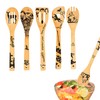 Bamboo Spoon Set with 5 Magic Kitchen Utensils, Engraved, Funny