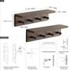 XAOMLP Entrance Coat Rack ，Coat Hooks, Wall-Mounted Wooden Hook Rack,