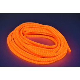 Blacklight Bicolor GloLine Luminescent Roping (Orange-Light Orange, 25 Feet)