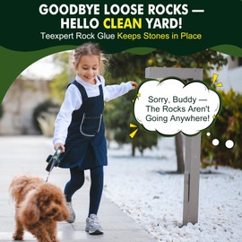 Teexpert Rock Glue for Landscaping – 30oz Outdoor Gravel Binder for Pea Pebbles, Small Stones – Strong Bond, Water Permeable, Weather Resistant – Ideal for Pathways, Patios, Driveways, Yards