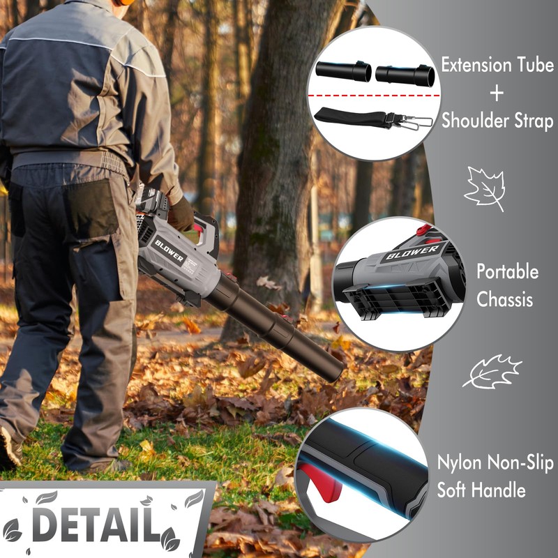 Leaf Blower Cordless - 630CFM/160MPH, 21V Powerful Electric Cordless Leaf