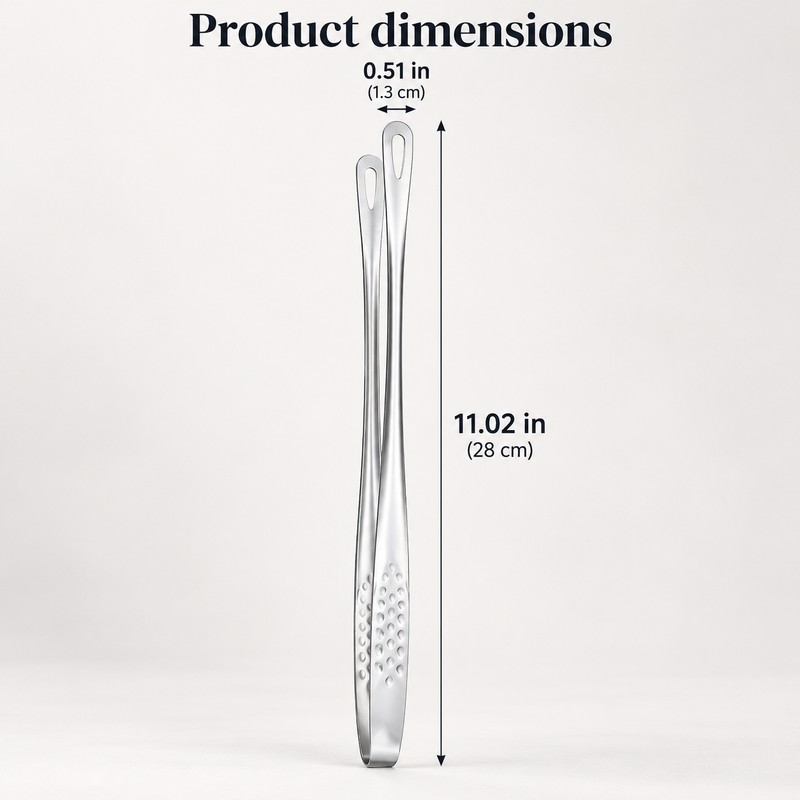 Long Stainless Steel Kitchen Tongs Non-Slip Heat Resistant BBQ Grill