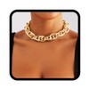 Handcess Chunky Choker Necklace Gold Cuba Link Punk Necklace Chain