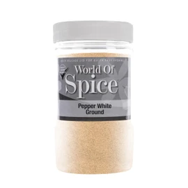 World of Spice Ground White Pepper Powder 450g Catering Size Jar – Premium 100% Natural Fine Powdered Seasoning for Cooking - Home Cooks, Professional Chefs & Commercial Kitchens