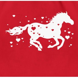 Shirtracer - Gym Bag Backpack - Bags - Horse with Hearts - Horse Rider Horse Lover Gift Horse Girl, 09 red
