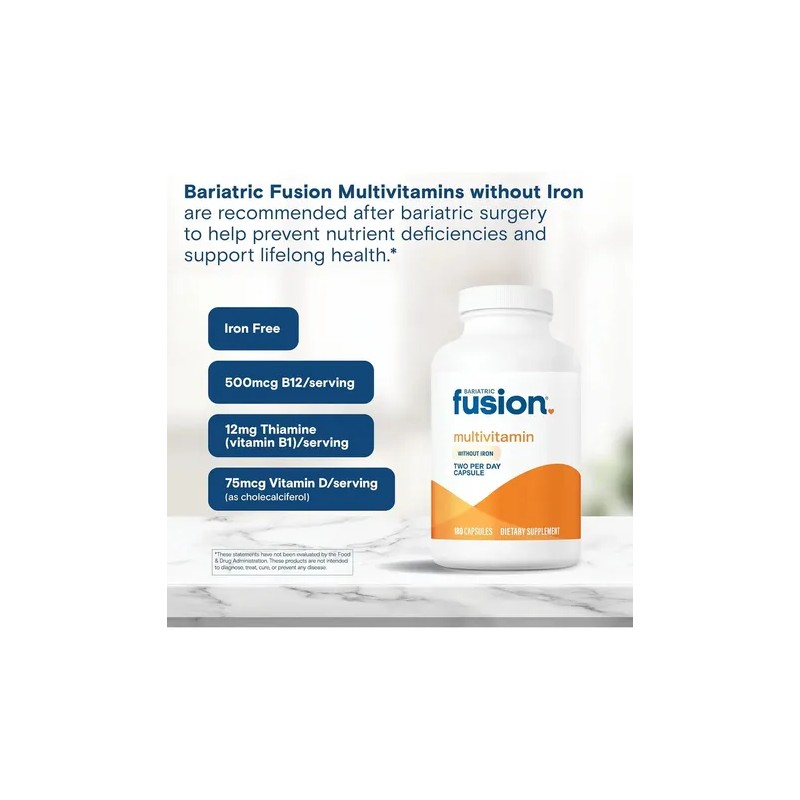 Bariatric Fusión Multivitamin Cirugía Bariatrica 180 Cápsulas