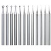 Luo ke 12 Pcs Round Ball Burr - 3/32'' Shank