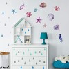 Housoutil Shells Bathroom Sea World Wall Paste Shells Wall Stickers