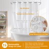eachope 1 Pack Extra Long Fabric Snap-in Shower Curtain Liner