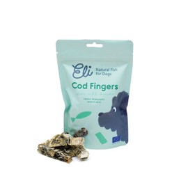 Eli Cod Skin Fingers 3 oz - Naturals Premium Dog Treats, Fish Skin Dental Treats, Rich in Protein & Omega 3, Low in Fat, Grain Free, Single Ingredient, Crispy, Hypoallergenic, Gluten Free, Air Dried