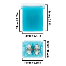 ALLECIN 20A Block Fuse Low Profile 20 Amp Low Profile Box Shaped Fuse Car Fuses Low Profile Car Fuse for Trucks Cars (Pack of 6)