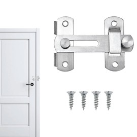 Türriegel,riegel tür,schlossriegel,Türriegel Edelstahl,Riegelschloss,Klein Schiebetür Schloss Türschloss Flip Latch mit Fester Schraube,für Schlafzimmer,Badezimmer,Fenster,Tür,Schiebetür,Riegelschloss