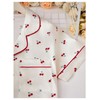 Verdusa Women's 3 Piece Satin Lounge Pjs Sets Printed Button