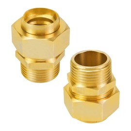 CSST Male NPT Fitting Kit Brass Natural Gas Quick Connect Adapter 3/4'' Grill Propane Conversion Connector 2 Pack