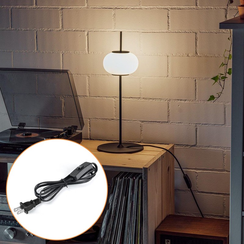 Asjeumt 8FT Lamp Cord with Switch Replacement Lamp Cord Switch
