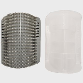 Skruffie’s Love Cat Self Groomer Medium Cat Corner Wall Scratcher Comb Pet Grooming Supplies Massage Brush for Long Short Fur Cats Kitten Puppy