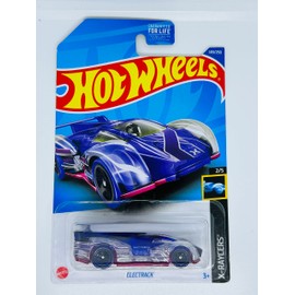 Hot Wheels 2022 - ELECTRACK - Morado/transparente - X-Raycers 2/5 - Mint/NrMint se envía envuelto en burbujas en una caja